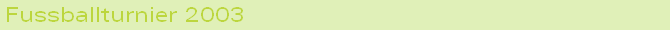 Fussballturnier 2003